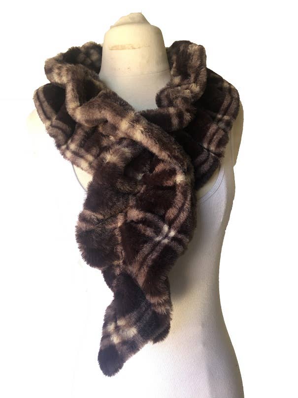 Kort falsk flæsesjal (FS08BC) for engroshandel hos J & X