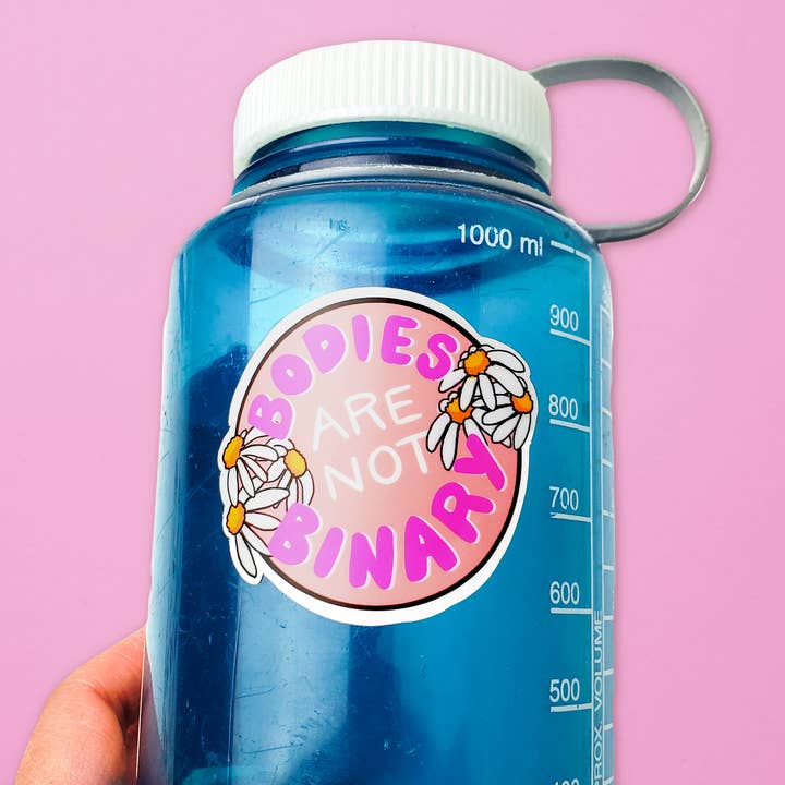 Bodies Are Not Binary Sticker for wholesale by Little Rainbow Paper Co