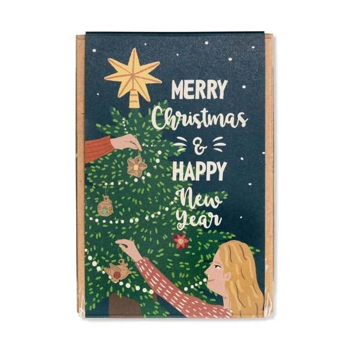 Organic Gift Box Mini – ‘Merry Christmas & Happy New Year’ for wholesale by Blossombs