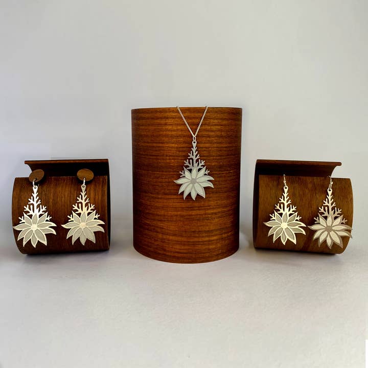 Go Do Good - Wholesale Dangle earrings - Flannel Flower Silver Dangle Earrings2