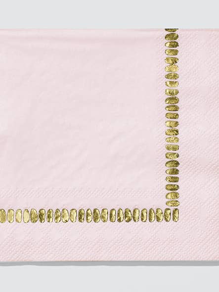 Pale Pink Brushstroke Cocktail Napkins (25 per pack) for wholesale by Coterie Party Supplies