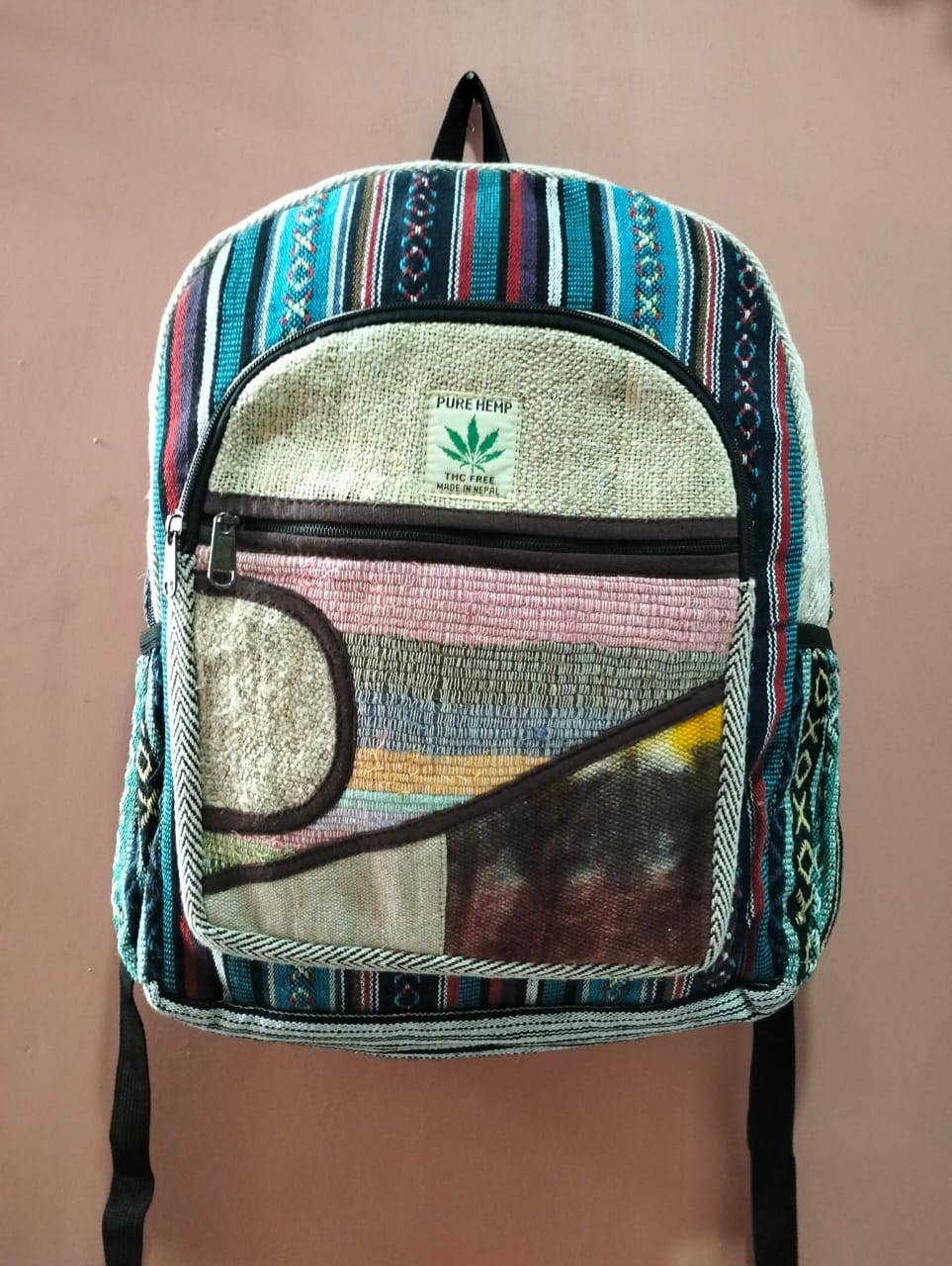 Avatar Imports LLC - Wholesale Backpack - Unisex - Large Hemp Bags - Pure Hemp with Gheri Design3