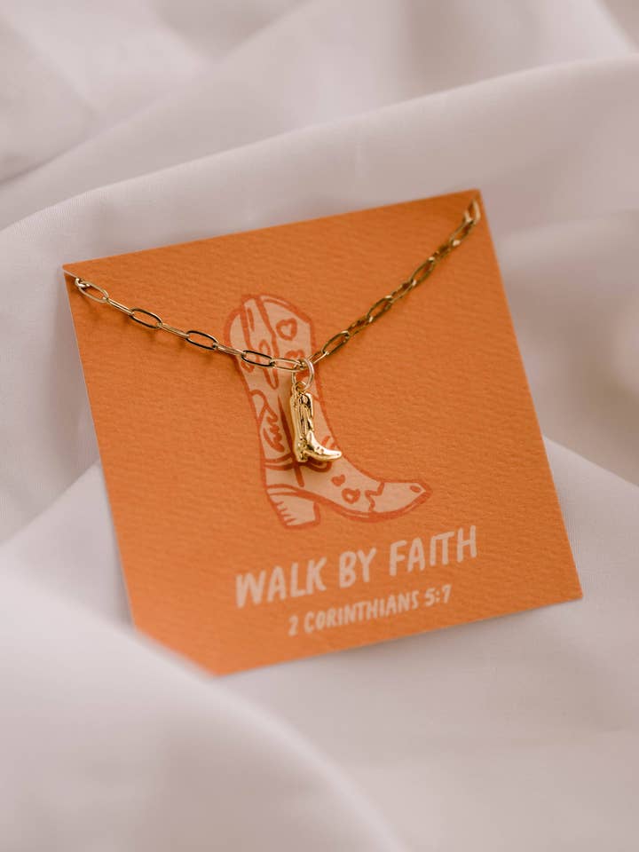 Walk By Faith Charm Necklace I Christian Jewelry and other Purchase Wholesale walk by faith. Free Returns & Net 60 Terms on Faire trending on Faire.