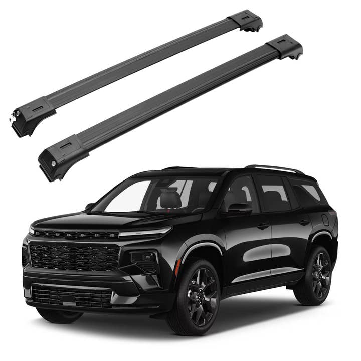 ERKUL Roof Rack Cross Bars for Chevrolet Traverse 2024-2026 for Raised Rails - Black for wholesale by Erkul Auto USA