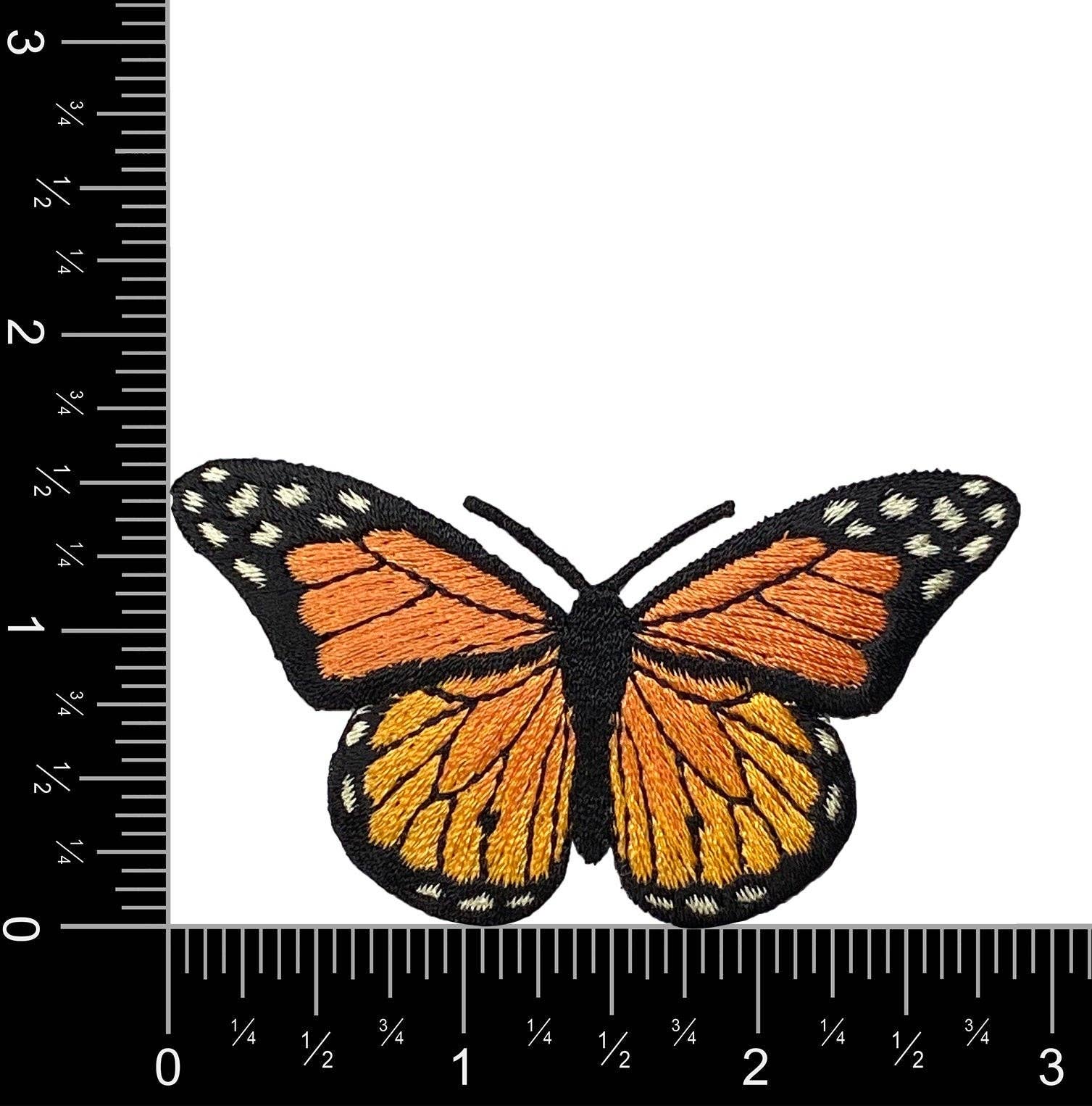 Wholesale Applique - Wholesale Patch - Orange Butterfly Embroidered Iron on Patch1