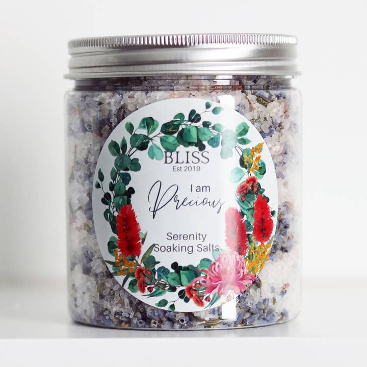 Serenity Soaking Salts - I am Precious for wholesale by BLISS by Waddell & Co