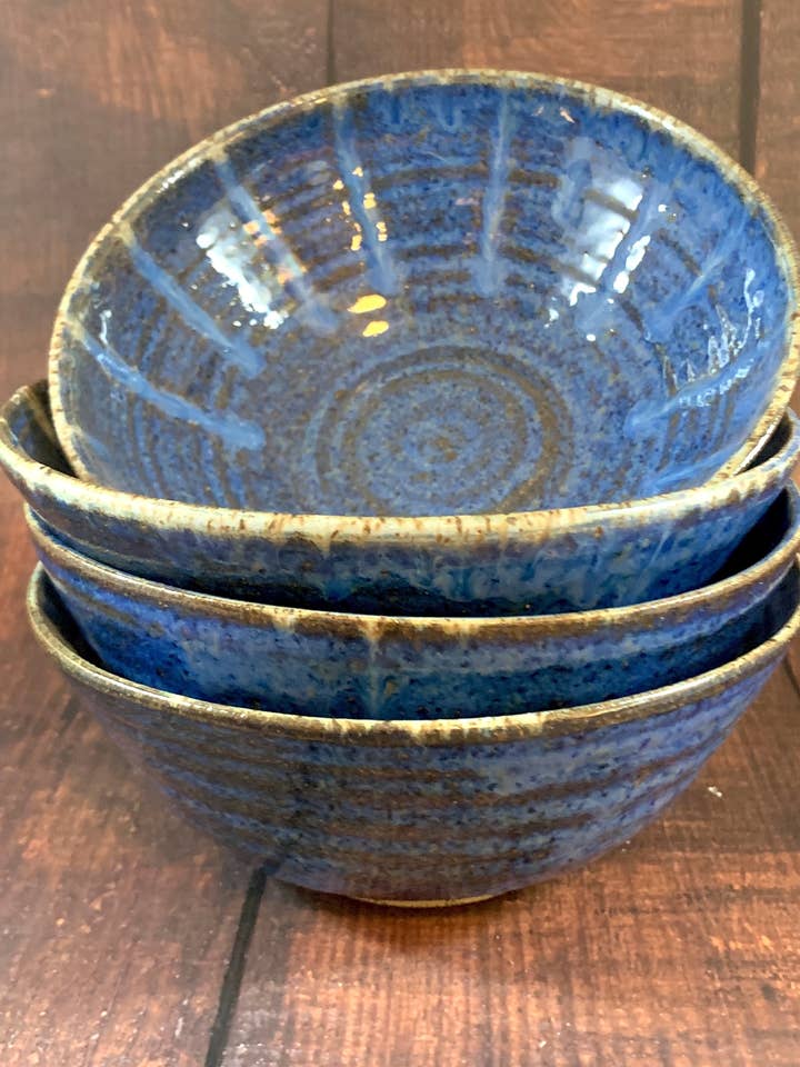 Handmade Side Bowl, Sky Blue for wholesale by Katie Piro Pottery
