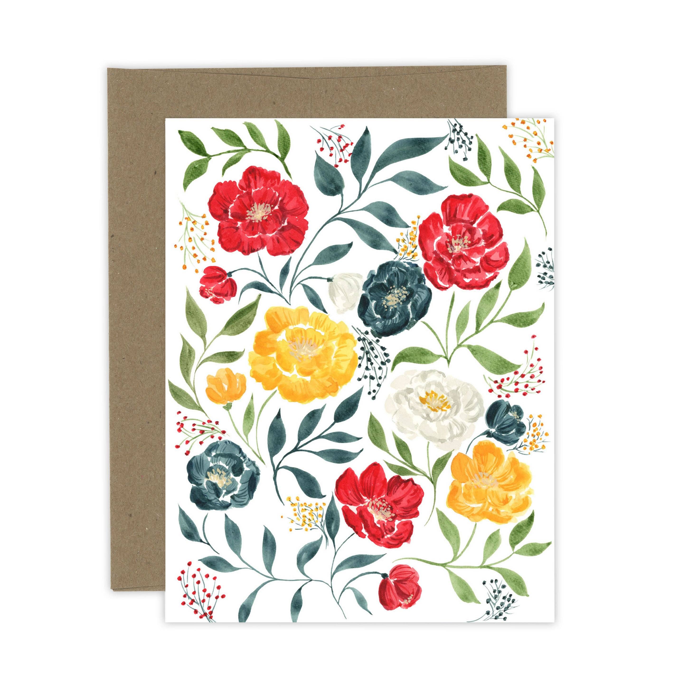 Almeida Illustrations - Wholesale Everyday Greeting Card - Color Pop Florals Card | Everyday Card3