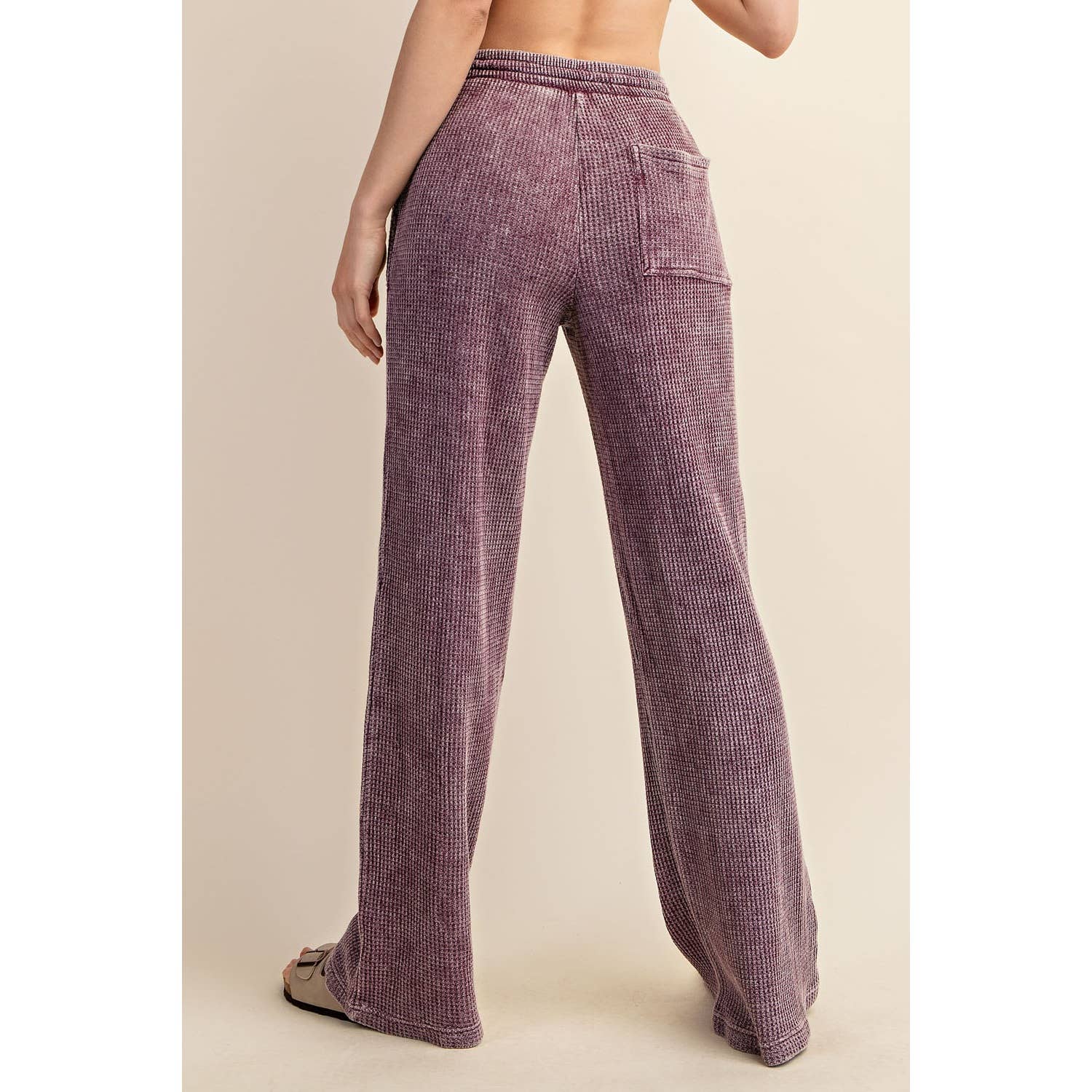 Rae Mode - Wholesale Athletic Pants - Women's - MINERAL WASHED WAFFLE STRAIGHT SWEATPANTS27