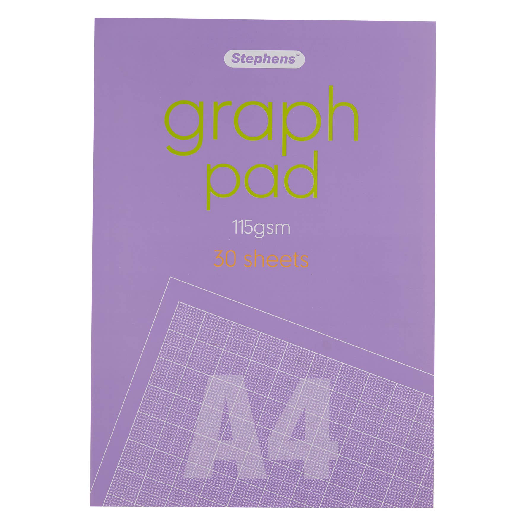 West Design Products - Wholesale Notepad - Stephens Graph Pad 115gsm, 30 Sheets, White, A40