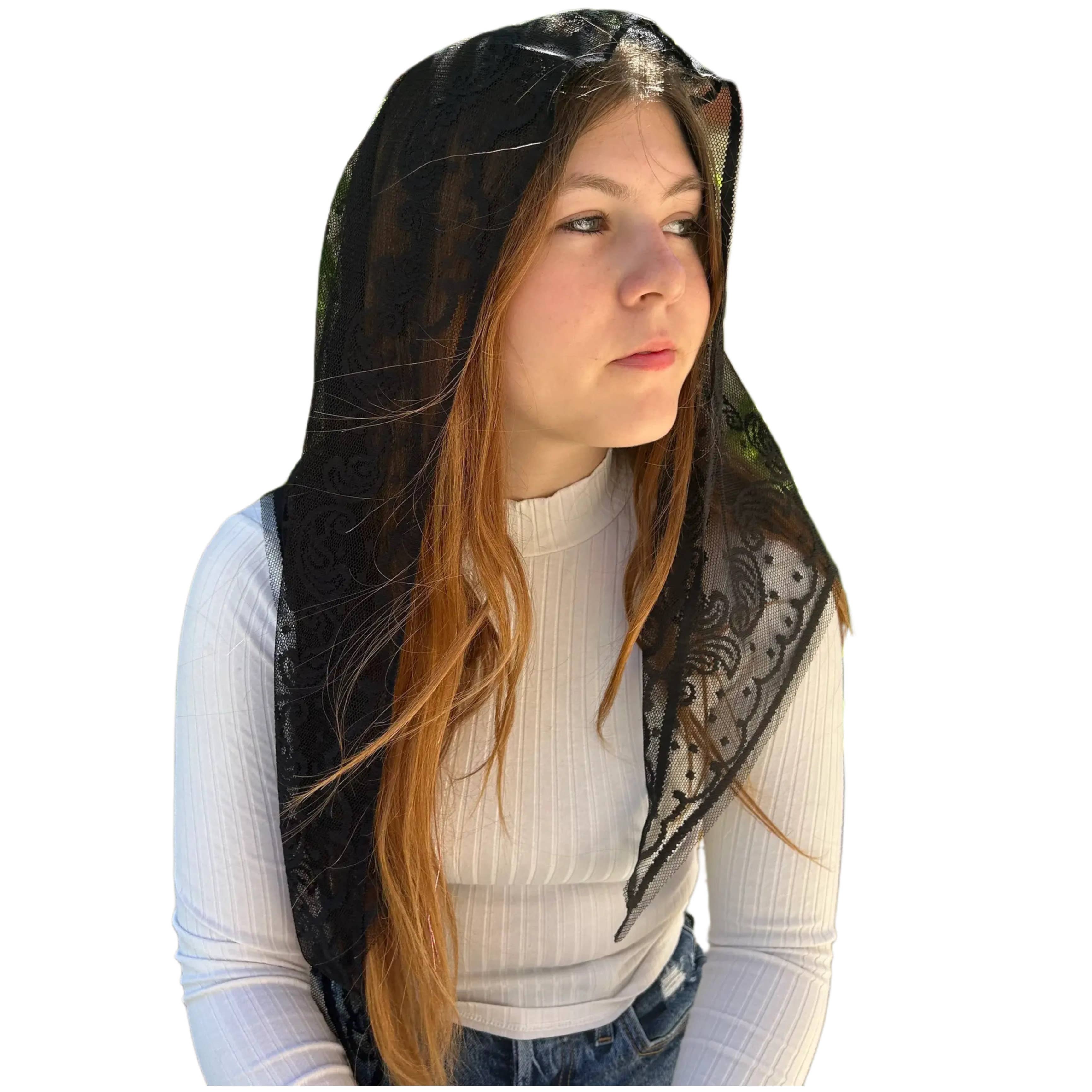 Oremus Mercy - Wholesale Veil - Women's - Veil ~ Jerusalem - BLACK3