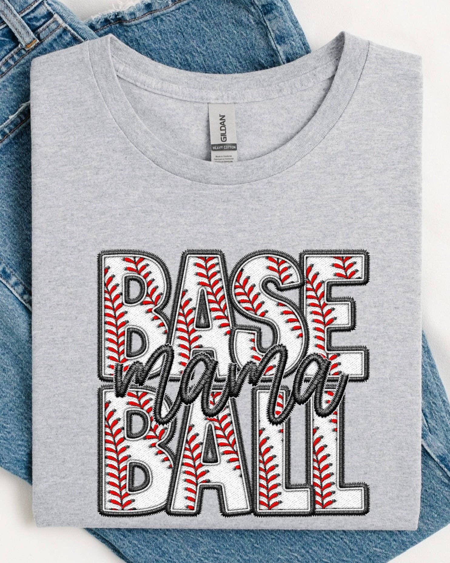 Ace of Grace - Wholesale Sweatshirt - Women's - Faux Embroidered Baseball Mama Tees & Sweatshirts2