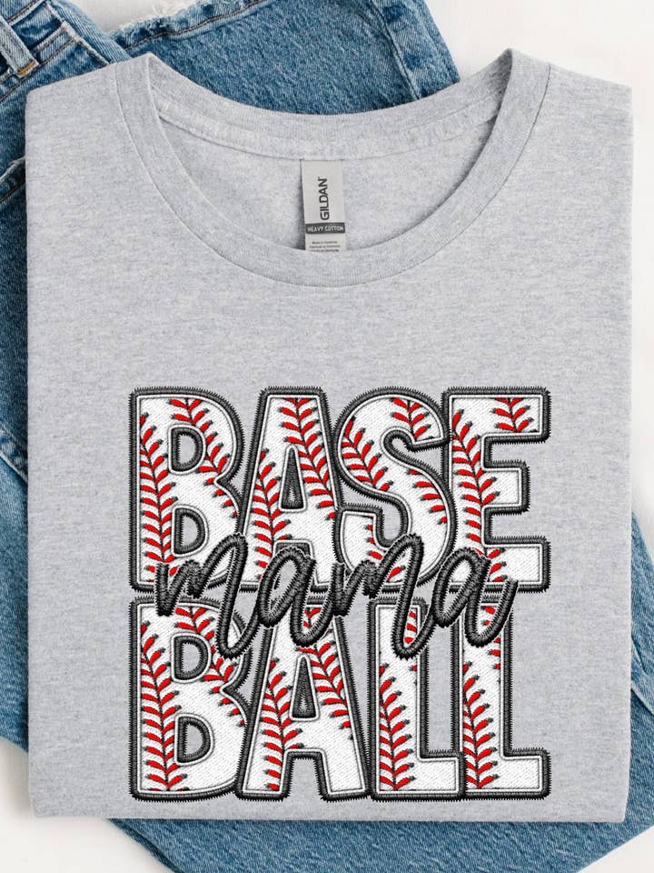 Ace of Grace - Wholesale Sweatshirt - Women's - Faux Embroidered Baseball Mama Tees & Sweatshirts2