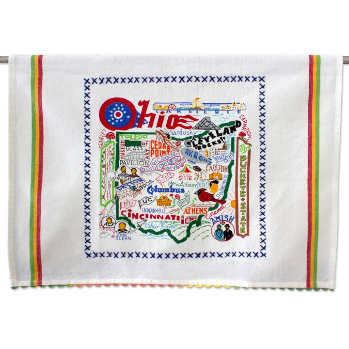 Ohio Dish Towel for wholesale by catstudio