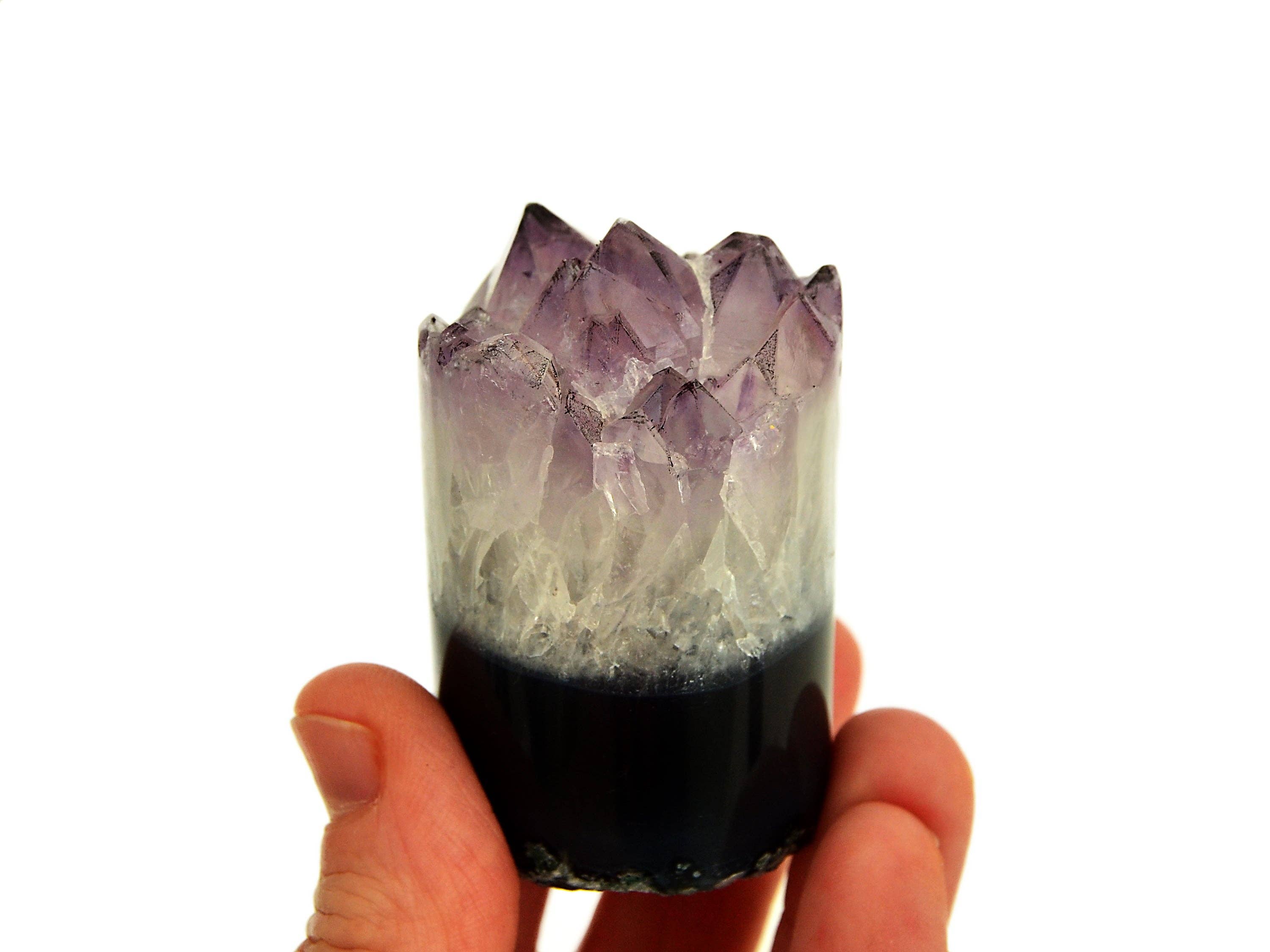 Kaia & Crystals - Wholesale Spiritual Stone/Crystal - Amethyst Druzy Cylinder (40mm - 70mm)3