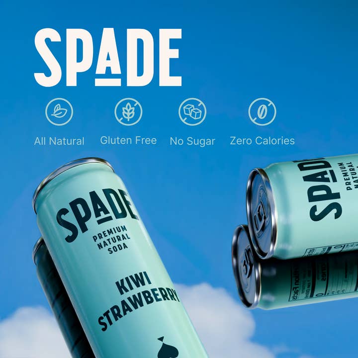 Spade - Wholesale Soda/Carbonated Drink - Spade Soda - Kiwi Strawberry Case of 121