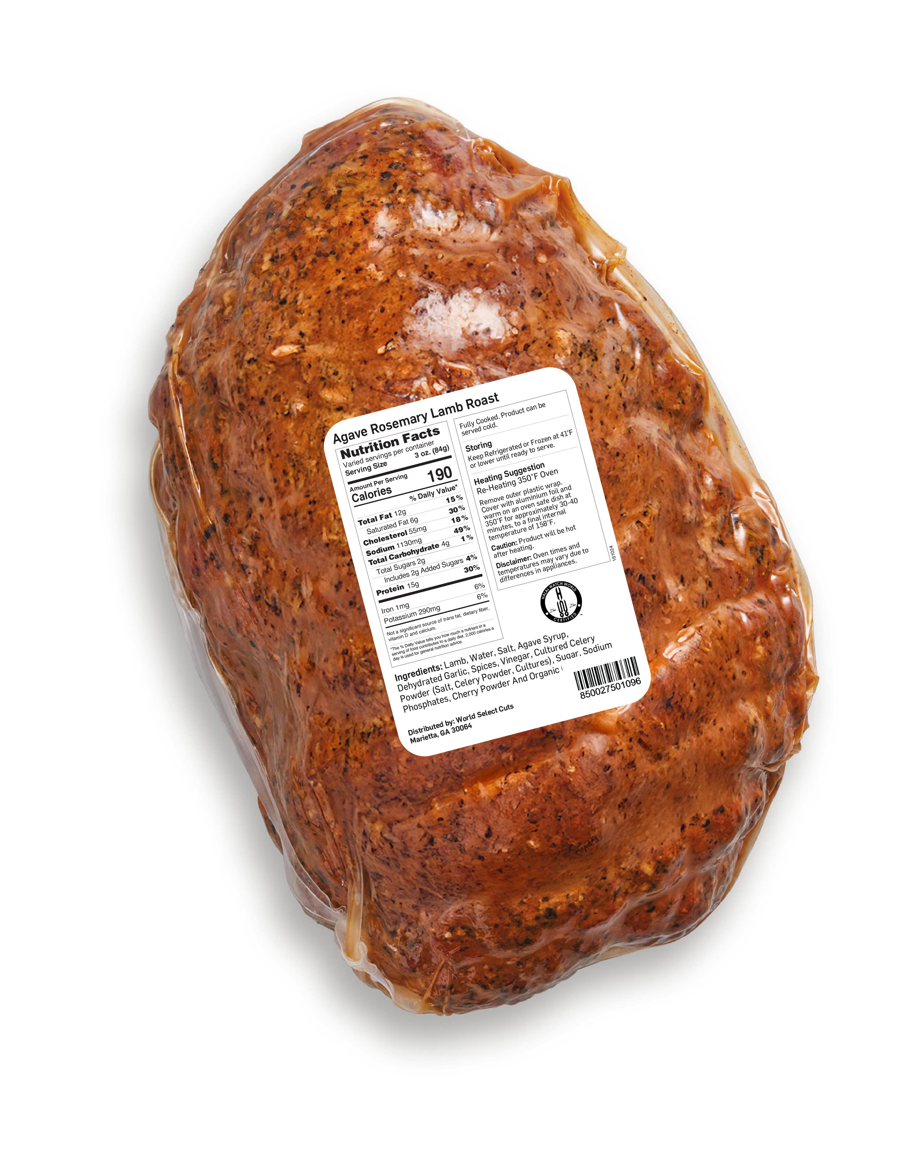 Aussie Select – Großhandel Schinken – Agave Rosmarin Lamm, Ungeschnittener Ganzer Braten: Service-Feinkost/Fleischtheke3