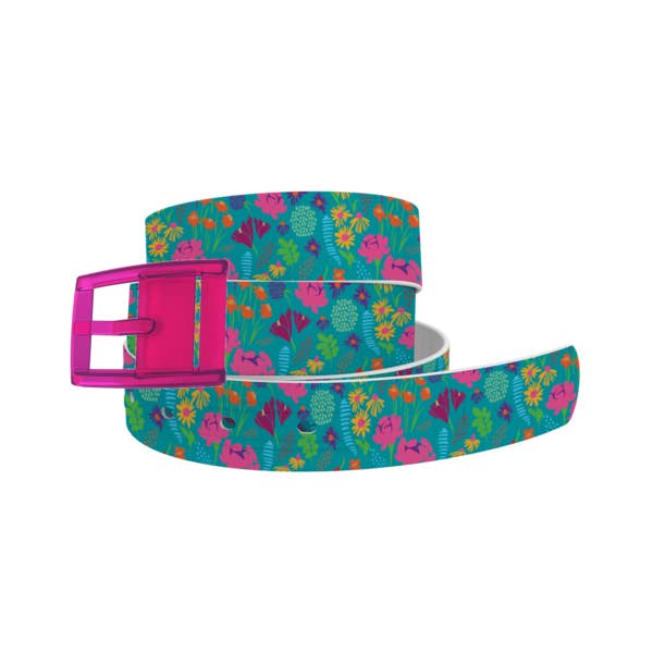 C4 Belts & Accessories - Wholesale Belt - Women's - Wildflowers Belt with Hot Pink Buckle