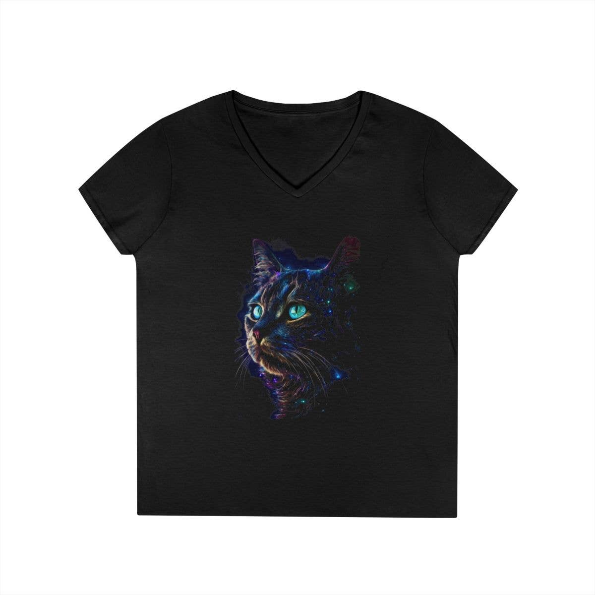 Upside Down Owl Farm - Wholesale Screen Printed T-Shirt - Women's - Striking Black Cat Galaxy Shirt, Cat Shirt or Sweatshirt 9