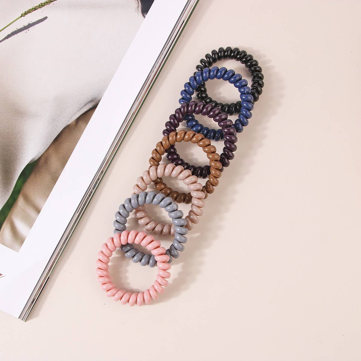 NINEXIS - Wholesale Hair Tie - CWAHA1108_Simple Phone Line Hair Tie  34