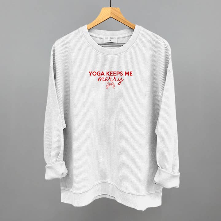 Ivy + Cloth - Wholesale Screen Printed T-Shirt - Women's - Yoga Keeps Me Merry8