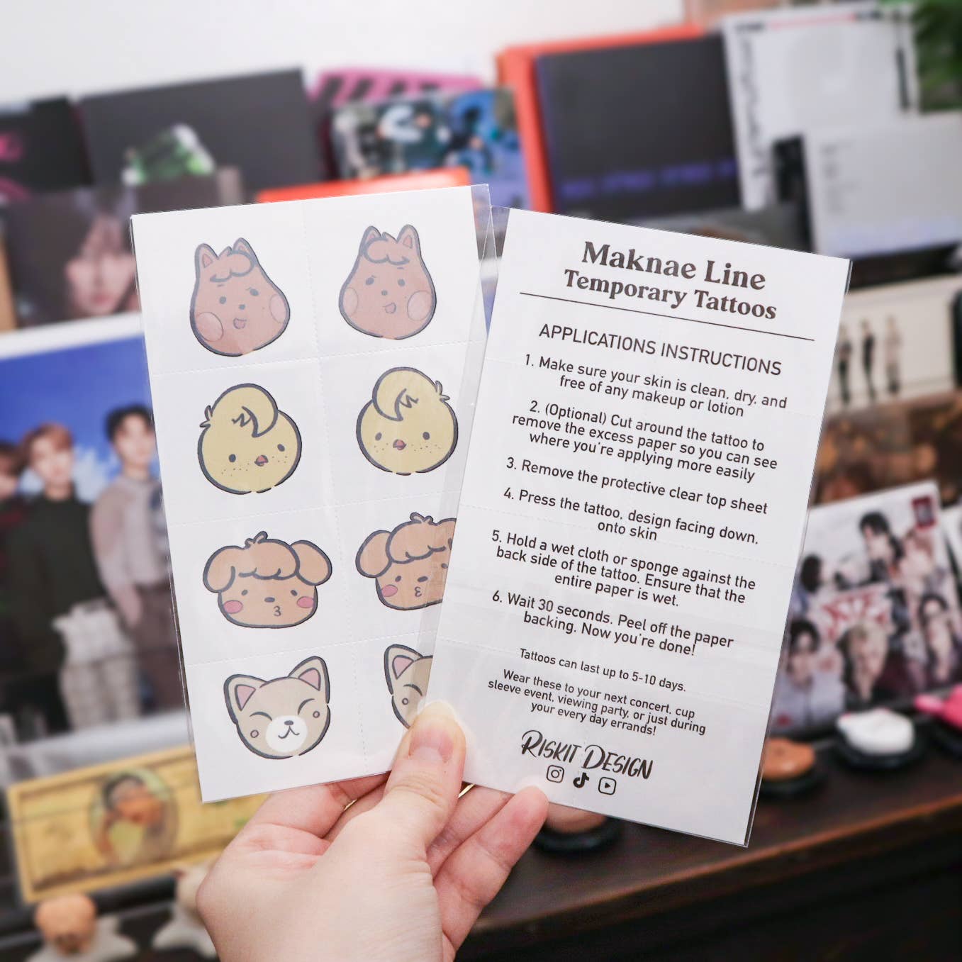 Riskit Design - Wholesale Temporary Tattoo - KPOP Hyung/Maknae Doodle TEMP TATTOOS 3