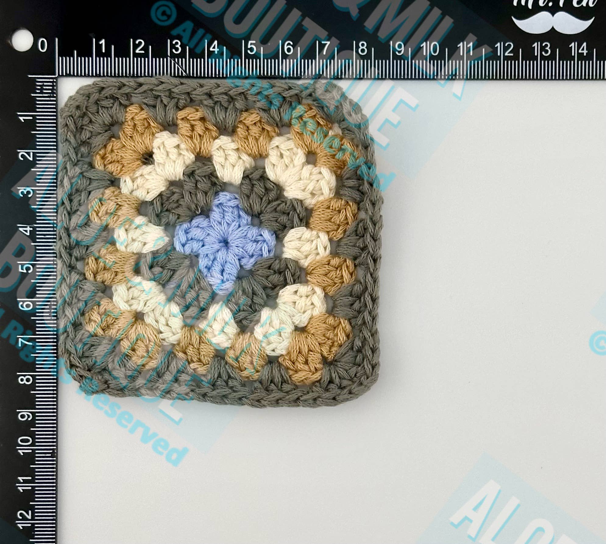 Aloe and Milk Boutique - Wholesale Patch - Crochet Granny Square Earth tone, granny square, coasters2