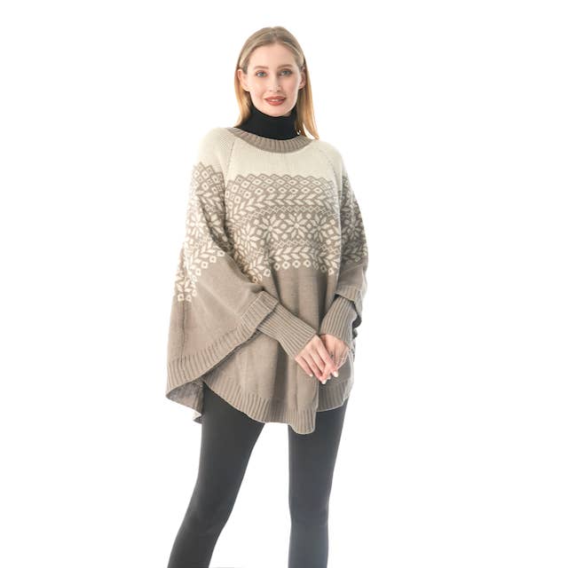 Poncho tipo suéter CP22132 para venta al por mayor de Pretty Persuasions