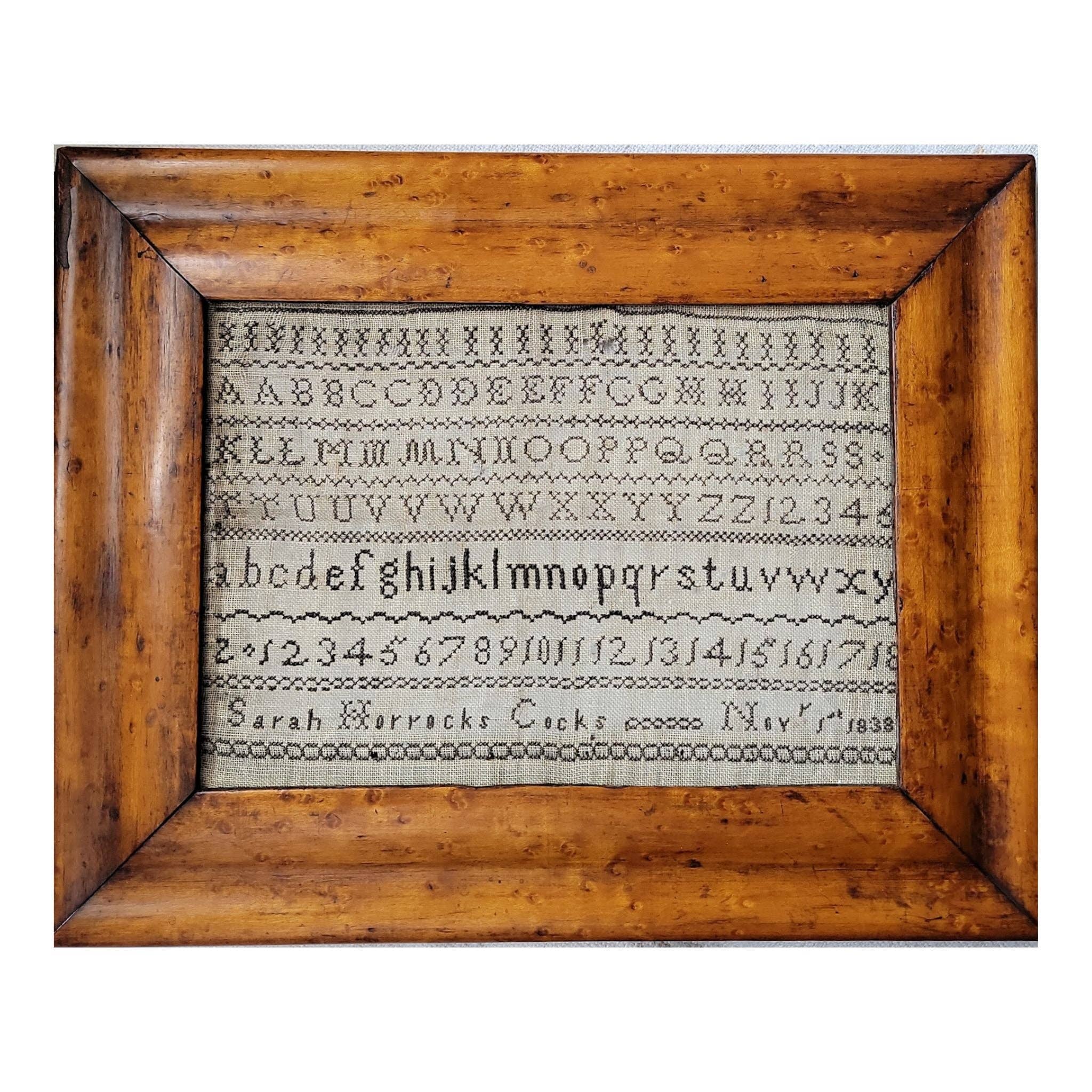 The Wishing Thorn - Wholesale Embroidery/Cross Stitch Supplies - Sarah Horrocks Cocks 1838 Sampler Pattern2