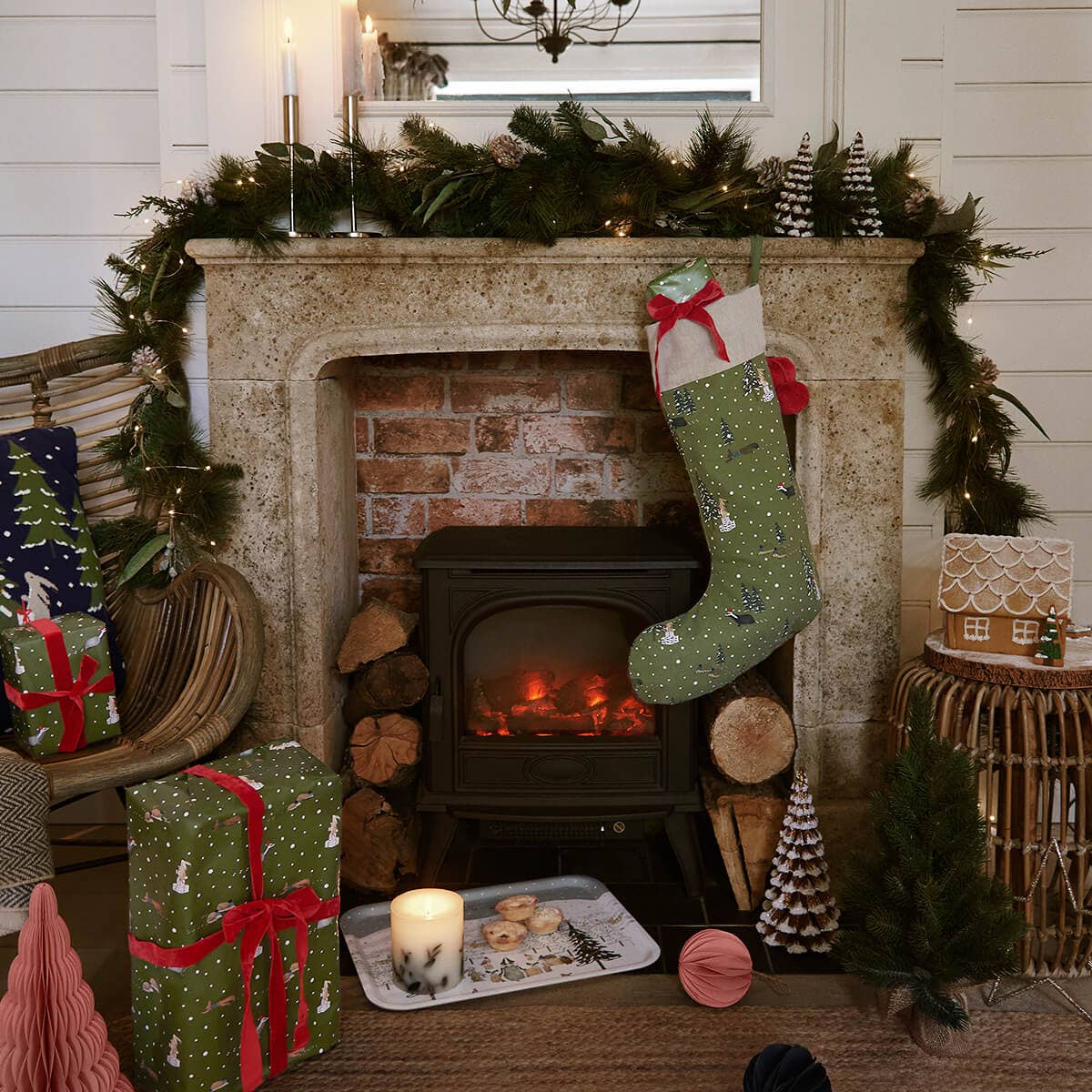 Sophie Allport – wholesale Julstrumpa – Festlig skogsjulstrumpa5