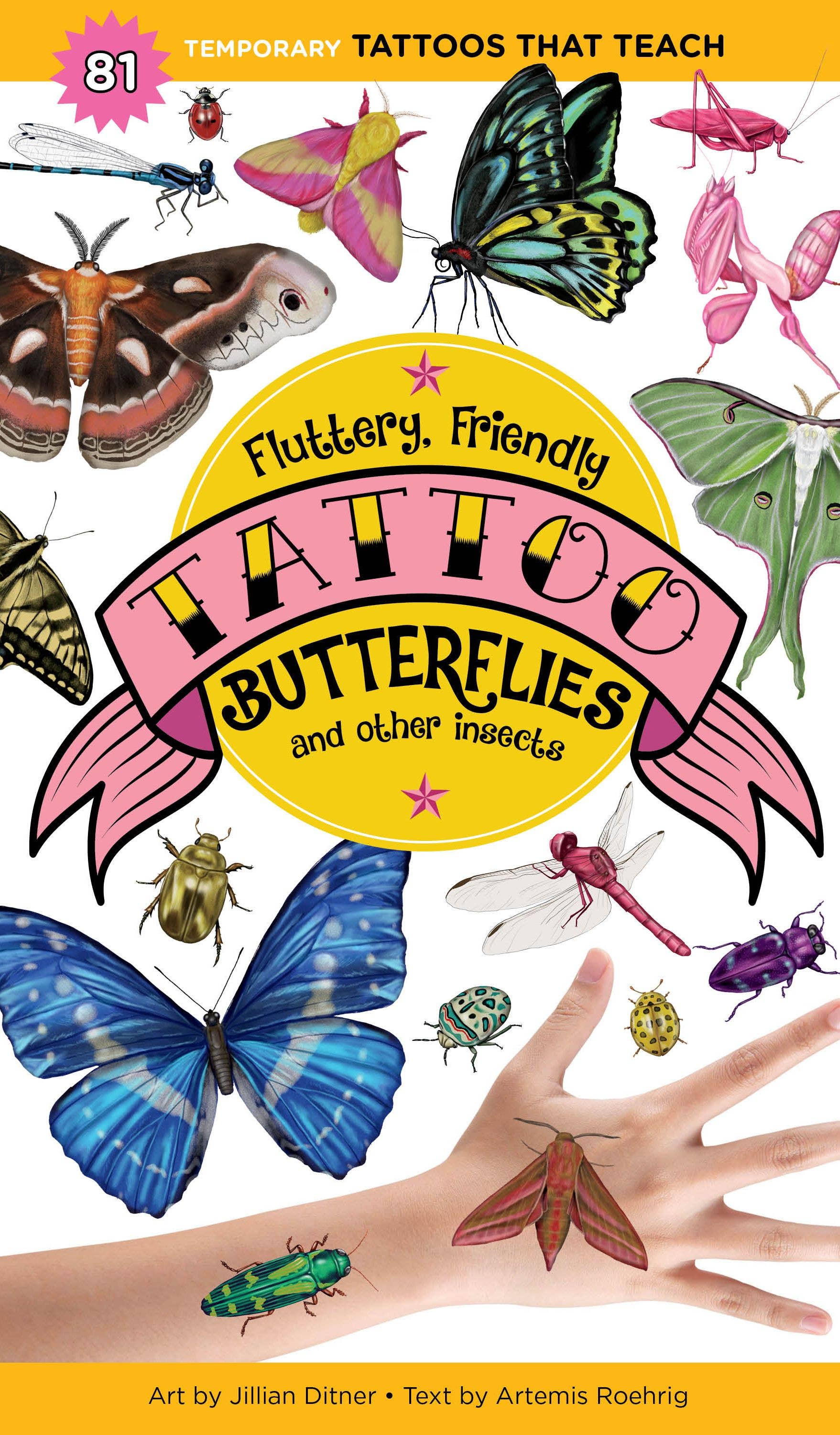 Hachette Book Group - Wholesale Coloring & Activity Book - Kids & Baby - Fluttery, Friendly Tattoo Butterflies and Other Insects0
