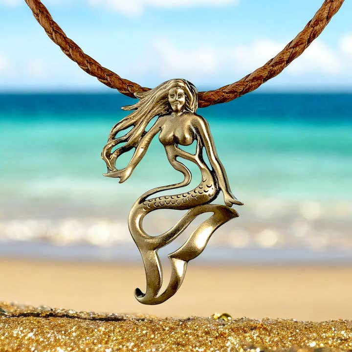 Big Blue by Roland St John - Wholesale Pendant/Charm Necklace - Mermaid Jewelry for Women Bronze, Bronze Mermaid Necklace