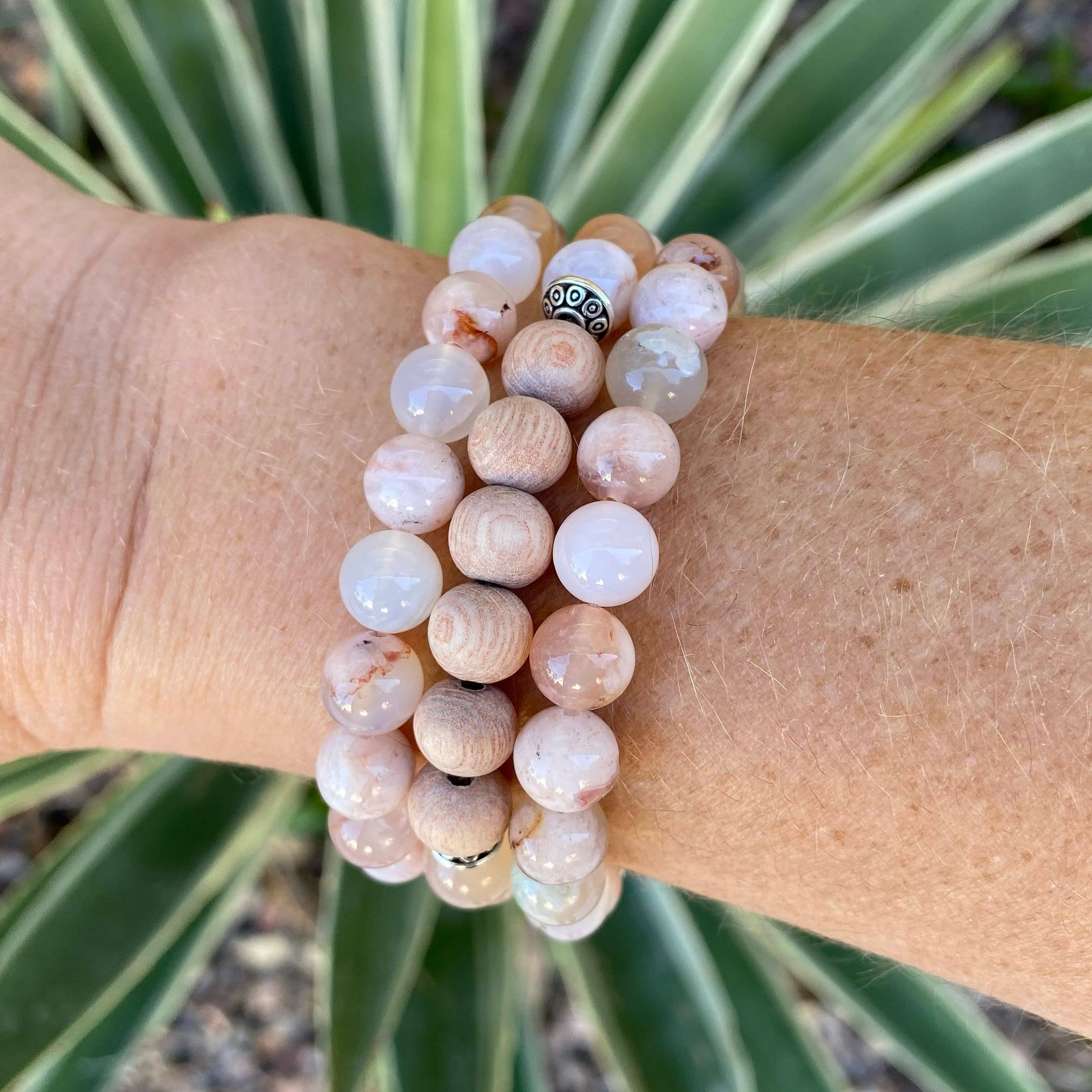 Love N’ Lava Designs – Großhandel Aromatherapie-Armband – Aromatherapie-Diffusor-Armband mit Blumenachat und Rosenholz3