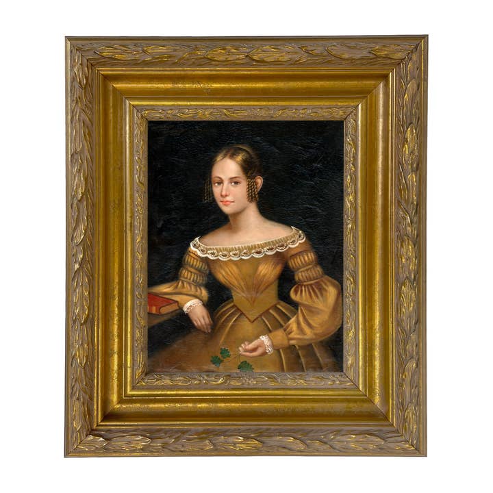 Madison Bay Co. - Historical Home Decor Reproductions - Wholesale Painting/drawing - Portrait of a Woman in Yellow Dress Painted Print on Canvas69