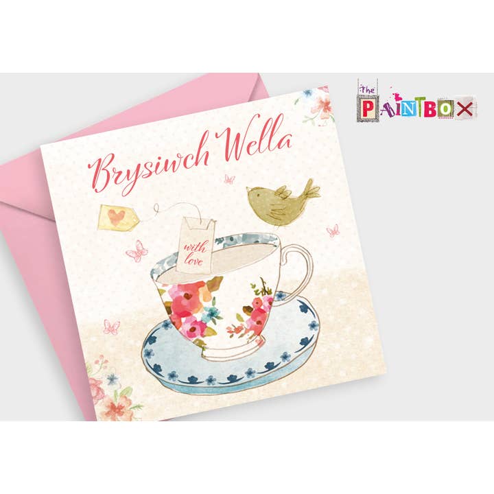 Brysiwch Wella - Krya på dig - Tekoppfåglar pack x6 Kort för wholesale av The Paintbox