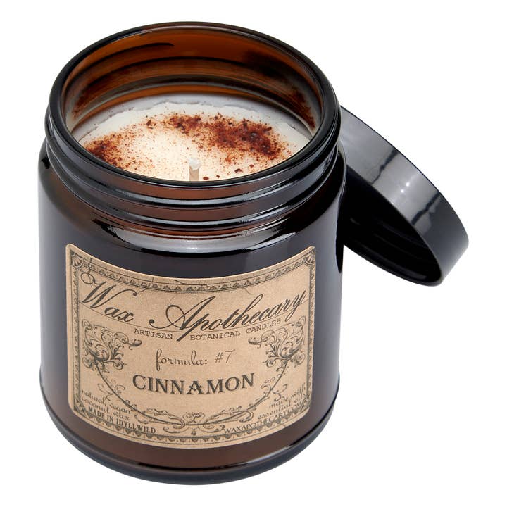 Wax Apothecary - Wholesale Jar/Filled Candle - 6oz Botanical Candle in Amber Glass Jar - Choose A Scent