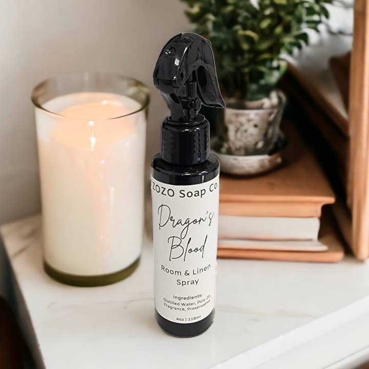 Dragon's Blood Room & Linen Spray for wholesale by ZOZO Soap Co.
