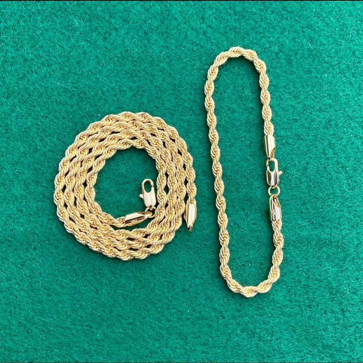 Prestige Jewelry - Wholesale Jewelry Set - 14k Gold Layered Rope Set