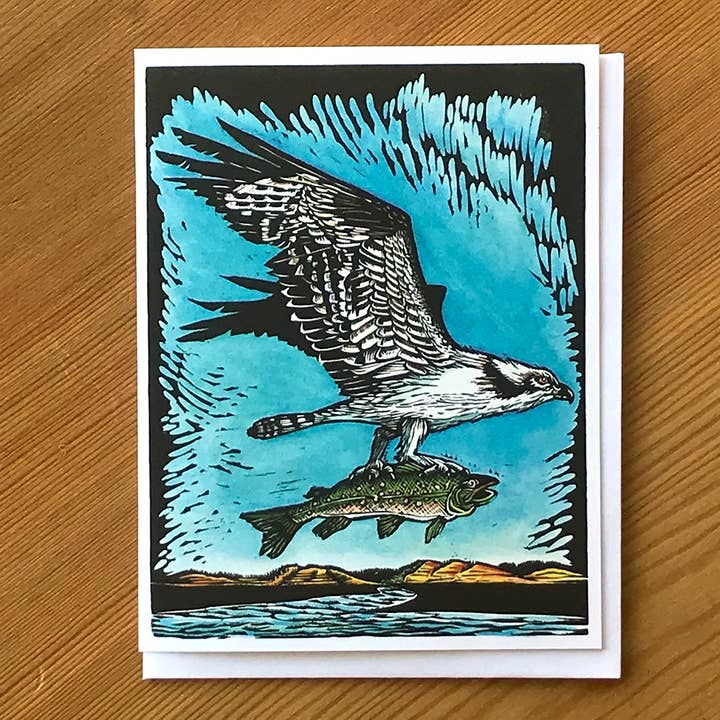 Osprey - Success at the Nest Card for wholesale by Claire Emery Art