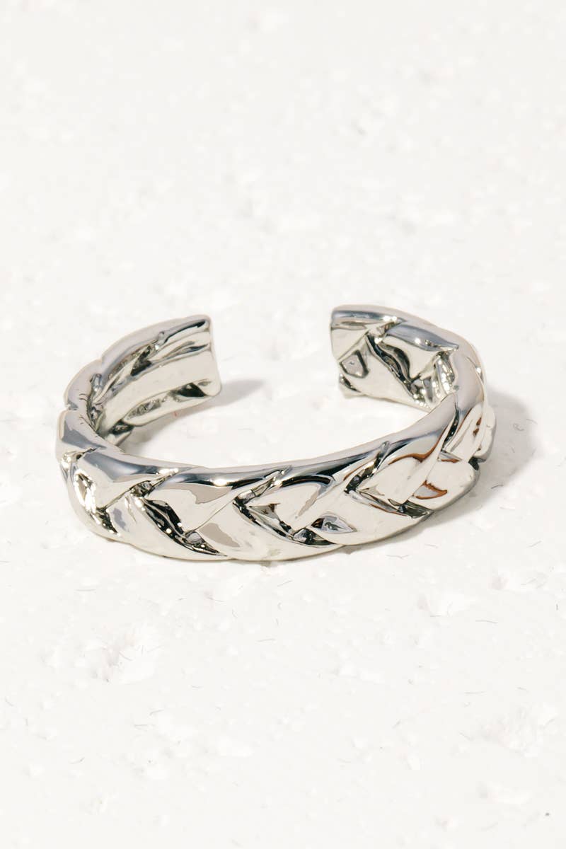 Anarchy Street - Vendita all'ingrosso Anello midi/a fascia - Anello a treccia a catena immerso in oro2