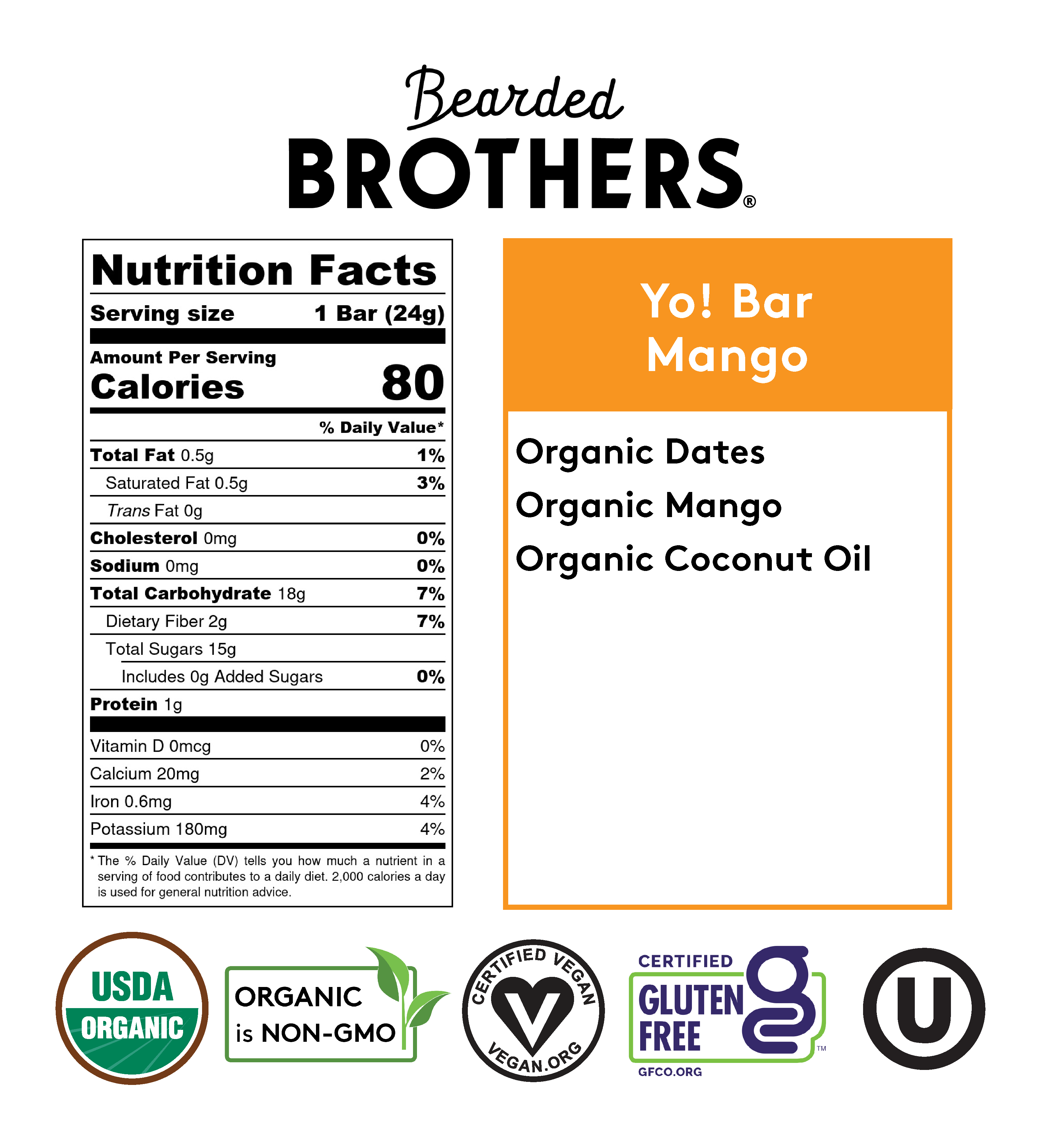 Bearded Brothers - Wholesale Snack Bar - Mango Yumster Yo! Bar (30 Bars)2