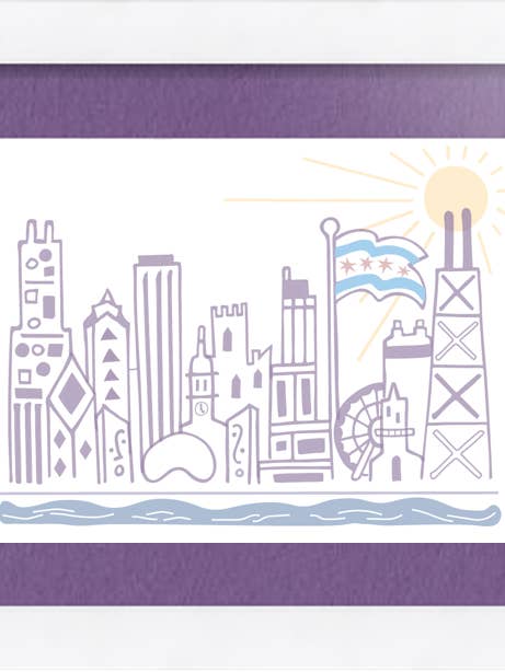 Mighty Chicago, Color - Wall Print for wholesale by Mighty Violet Design