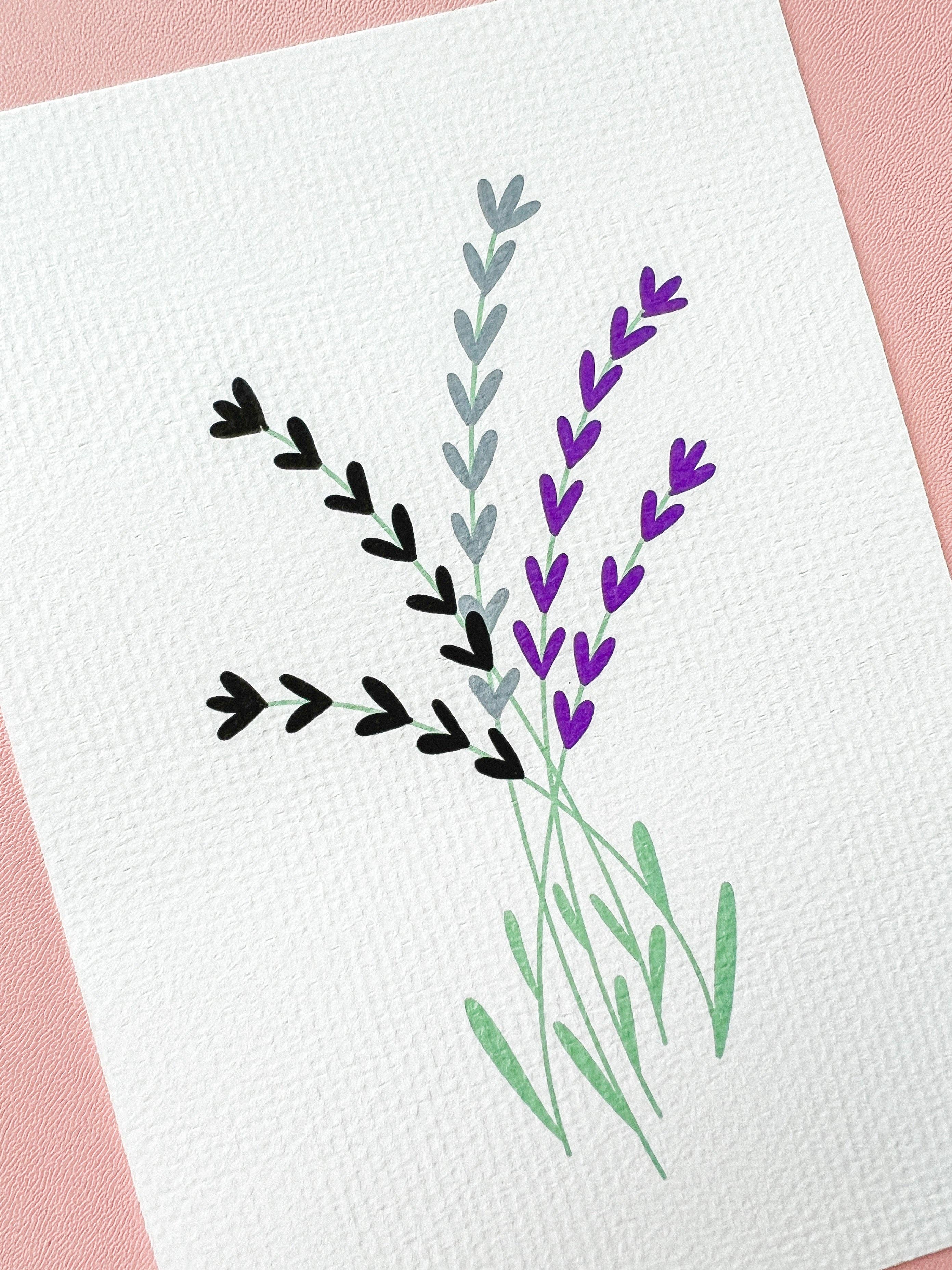 The Harpy Otter Co - Wholesale Art Print - Asexual Subtle Pride Flag Floral Print4