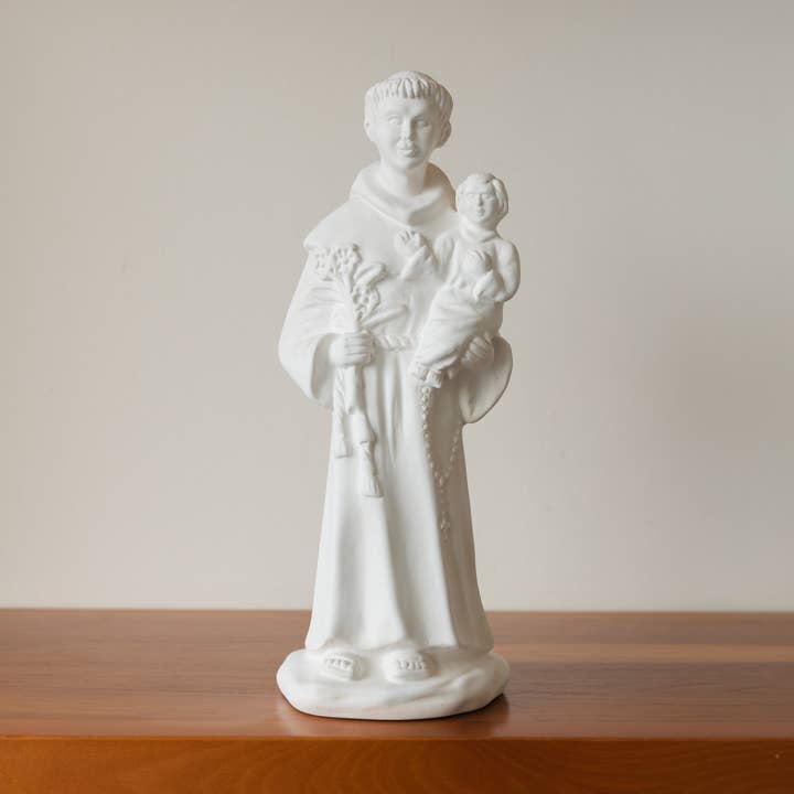 Statua in ceramica di Sant'Antonio – 28 cm per la vendita all'ingrosso da parte di OITO Atelier
