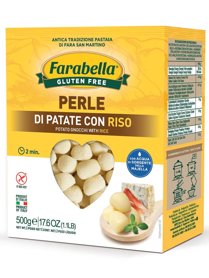 Gluten-free potato pearls with rice 500g x 12 for wholesale by Farabella