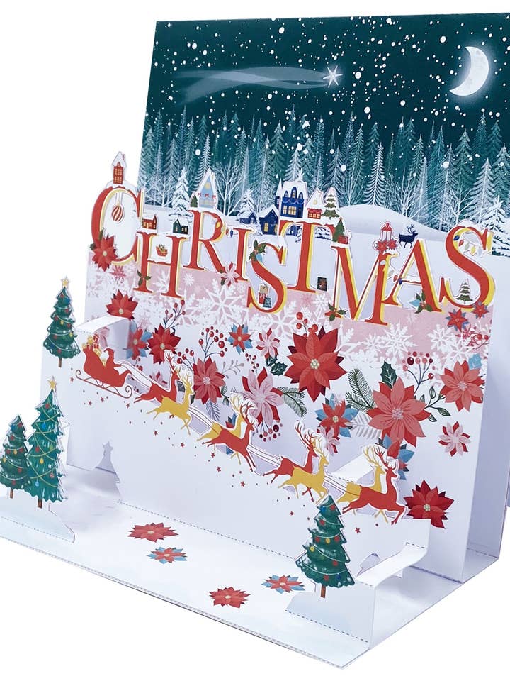 2520-22523 - Tarjetas 3D Navidad CHRISTMAS para venta al por mayor de Multi Técnica de Papelería SA