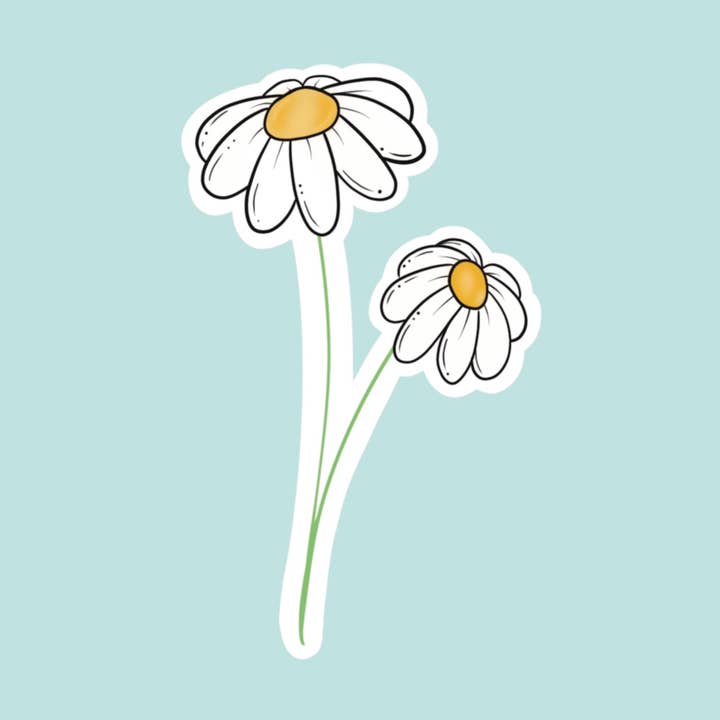 Daisy Sticker for wholesale by Cliviasart
