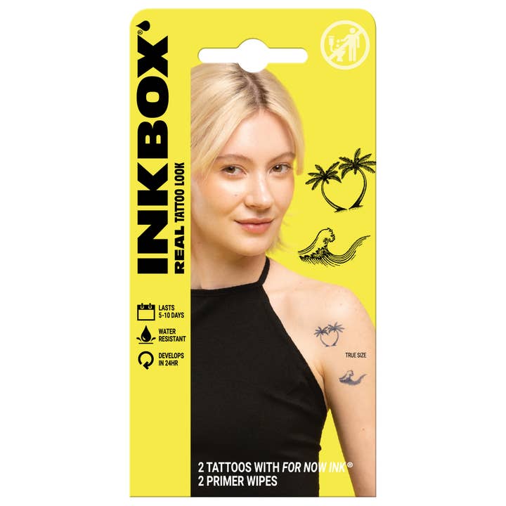 Inkbox - Wholesale Temporary Tattoo - Palm Wave (2"x2") - 2 Pack
