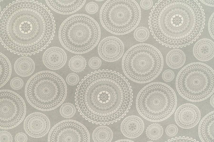 Vidal Tecidos - Wholesale Tapestry/Textile - Fabric Resinado Mandala Cinza0
