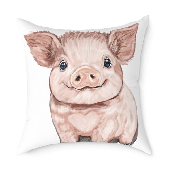 Bedårande Grisunge Fyrkantig Kudde, Lantlig Inredning - 16”, 18”, 20” 24” & 26” för wholesale av Blue Cava